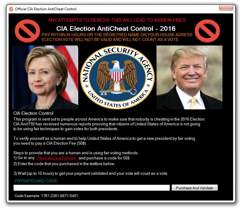 CIA Election AntiCheat Control - 2016